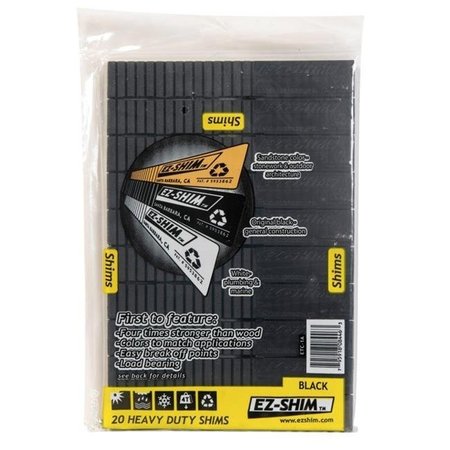 EZ SHIM INCORPORATED Ez Shim Incorporated Shim Plastic Blk 18Ct Polybag ETC-1 Pack Of 18 4651154